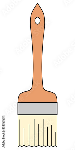 Paintbrush icon. Cector illustration isolated on white.