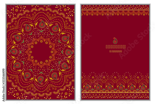 Mandala background-Burgandy