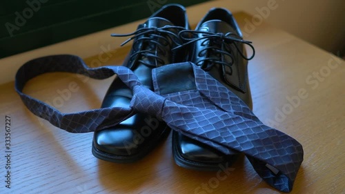 Shoes and tie for business men or social events