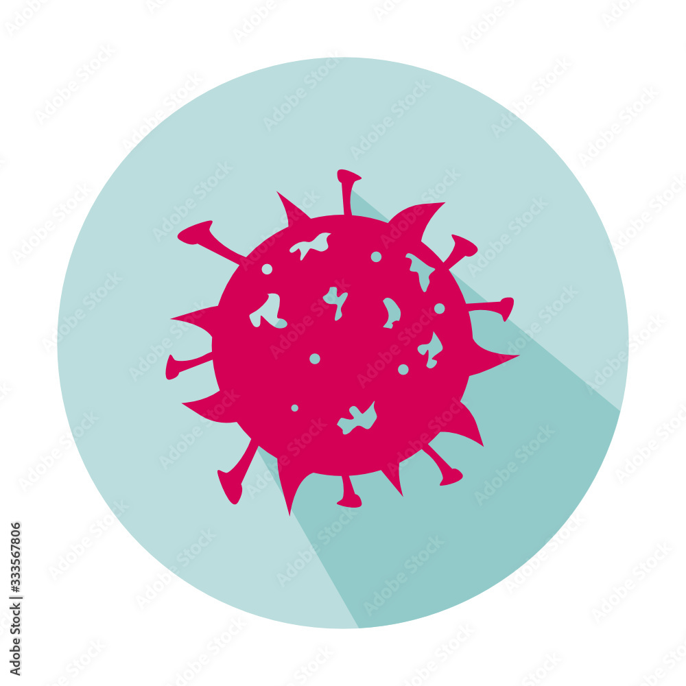 red virus corona vector illustration icon red virus corona vector illustration icon
