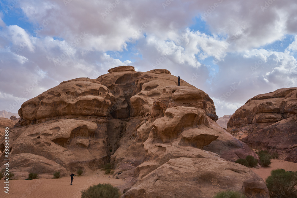 Panoramic of the desert of Wadi Rum, Jordan Panoramic of the desert of Wadi Rum, Jordan