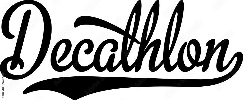 Decathlon Typography Graphic Vector Illustration Decathlon Typography Graphic Vector Illustration