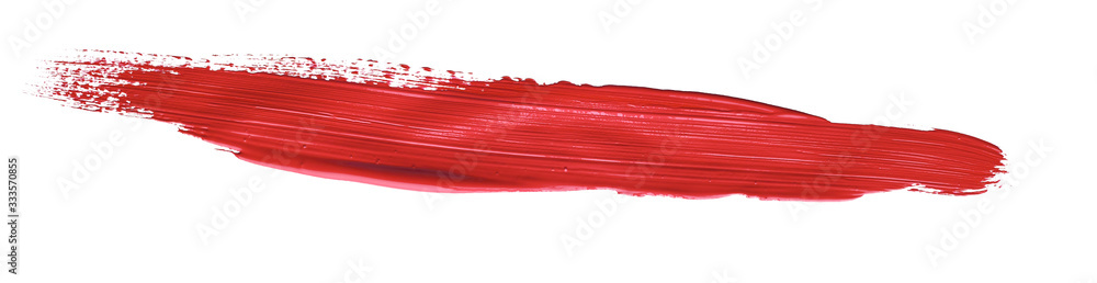 Red colored brush stroke paiting over isolated background, canvas watercolor texture, red lipstick smudge Red colored brush stroke paiting over isolated background, canvas watercolor texture, red lipstick smudge