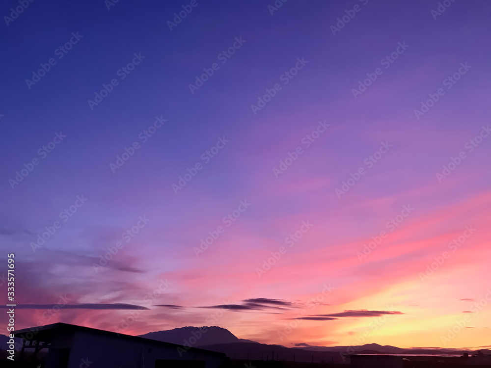 Purple sunset Transylvania's mountains