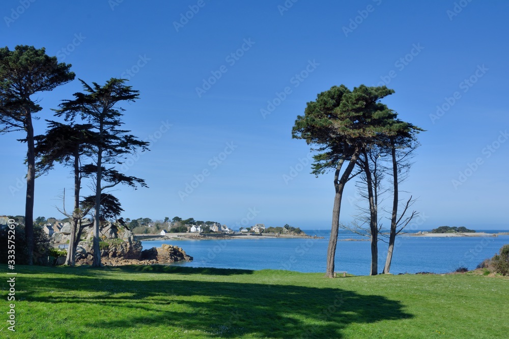 Beautiful seascape at Port-Blanc Penvenan in Brittany. France Beautiful seascape at Port-Blanc Penvenan in Brittany. France