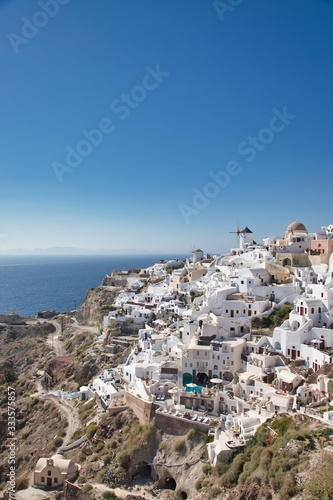 Beautiful View of Oia on Santorini Island, Greece 