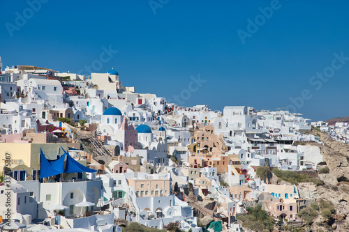 Beautiful View of Oia on Santorini Island, Greece