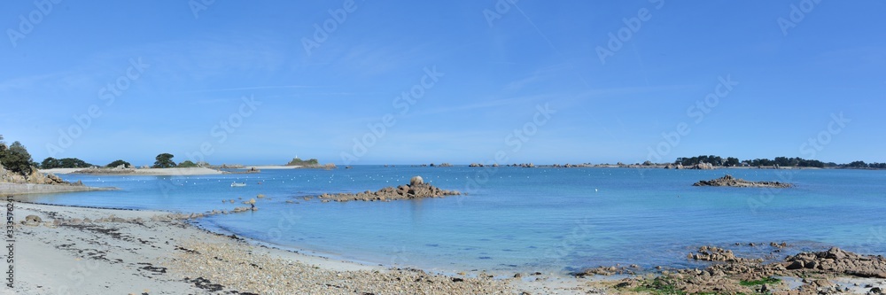 Beautiful seascape at Port-Blanc Penvenan in Brittany. France Beautiful seascape at Port-Blanc Penvenan in Brittany. France