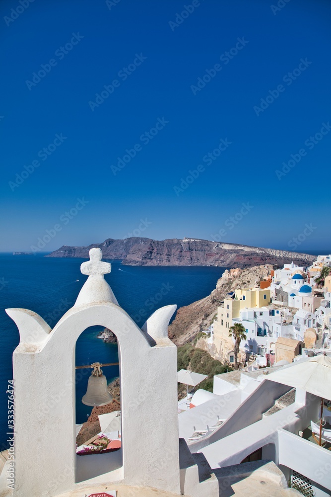 Fototapeta premium Beautiful View of Oia on Santorini Island, Greece