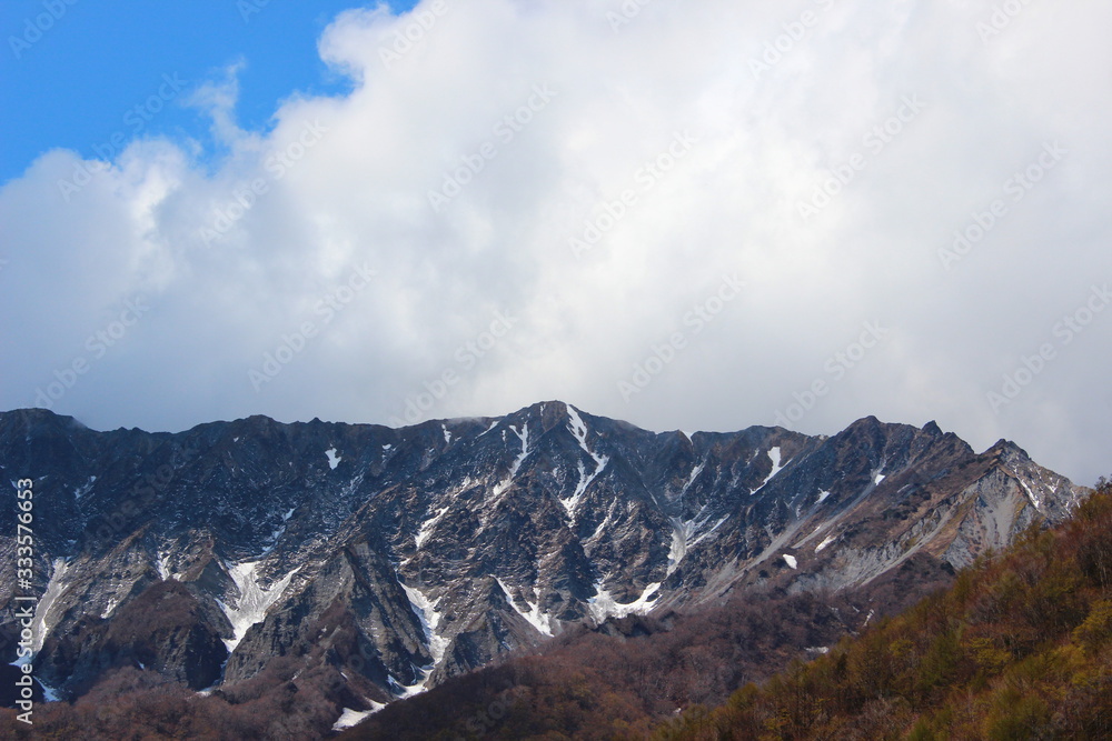 春の晴れた日の大山 Mt.Daisen blue sky