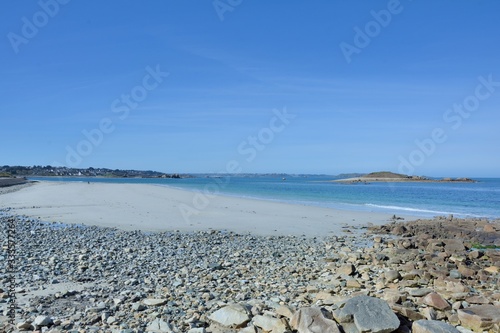 Beautiful seascape at Port-Blanc Penvenan in Brittany. France