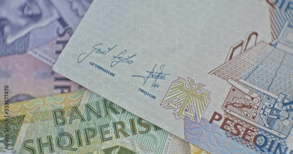 Close up of 500 Albanian LEK. Albania national currency Close up of 500 Albanian LEK. Albania national currency