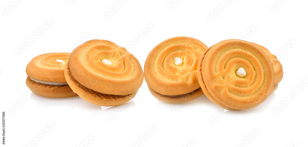 Fototapeta premium cookie piece on white background