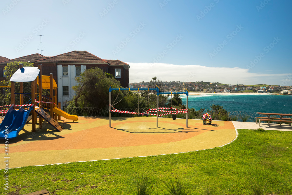 Coronavirus, closed playground, Sydney Australia Coronavirus, closed playground, Sydney Australia
