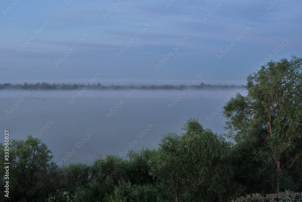 Morningg on the river Irtysh Morningg on the river Irtysh