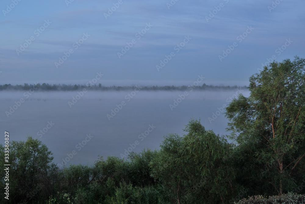 Morningg on the river Irtysh