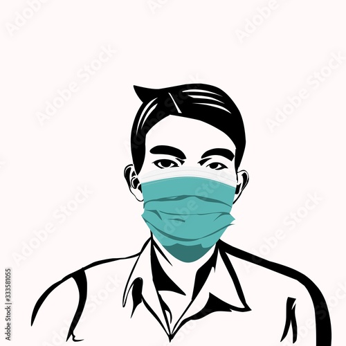 Doctor mask and covid-19 coronavirus protection 