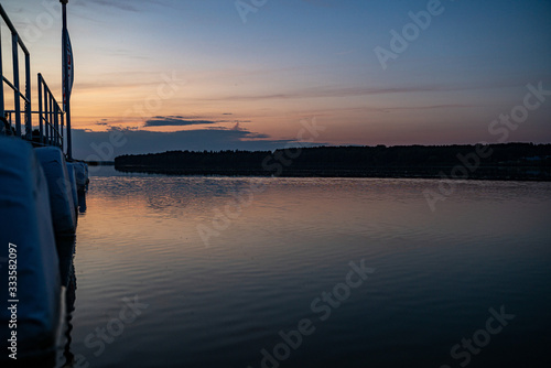 sunset on the lake