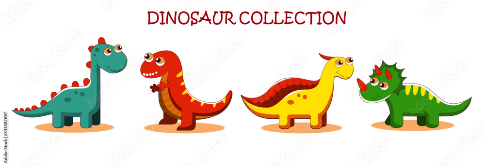 Fototapeta premium dinosaurs set