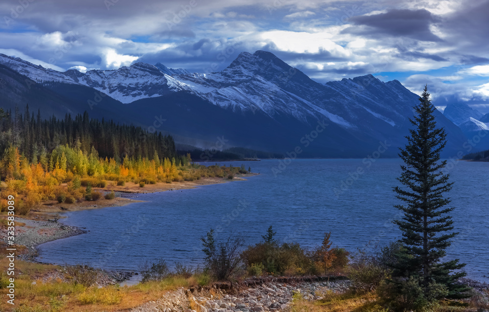 Spray lakes reservoir in Alberta, Canada Spray lakes reservoir in Alberta, Canada