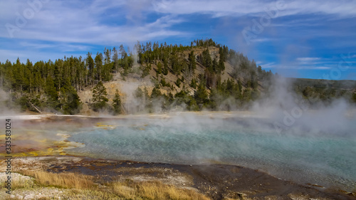 Geothermal activity in Yellowstone national park