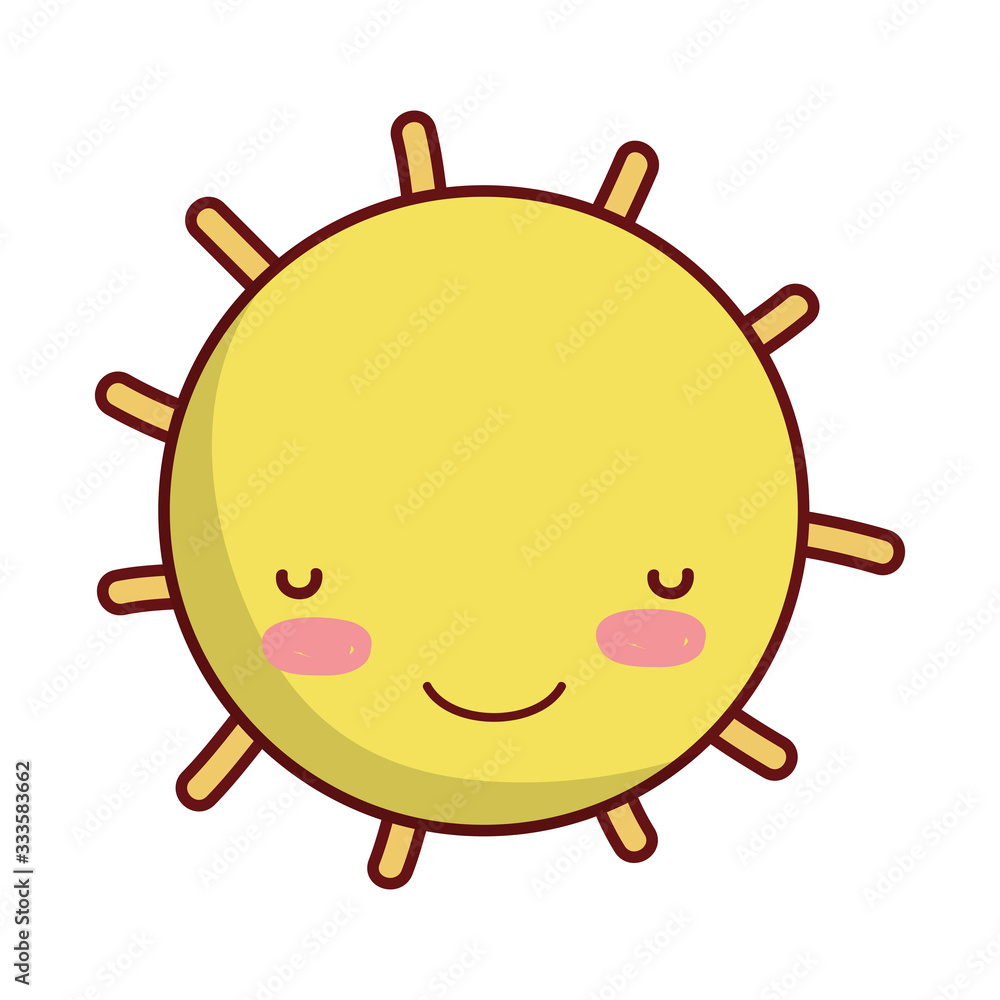 sun summer weather cartoon isolated icon design sun summer weather cartoon isolated icon design