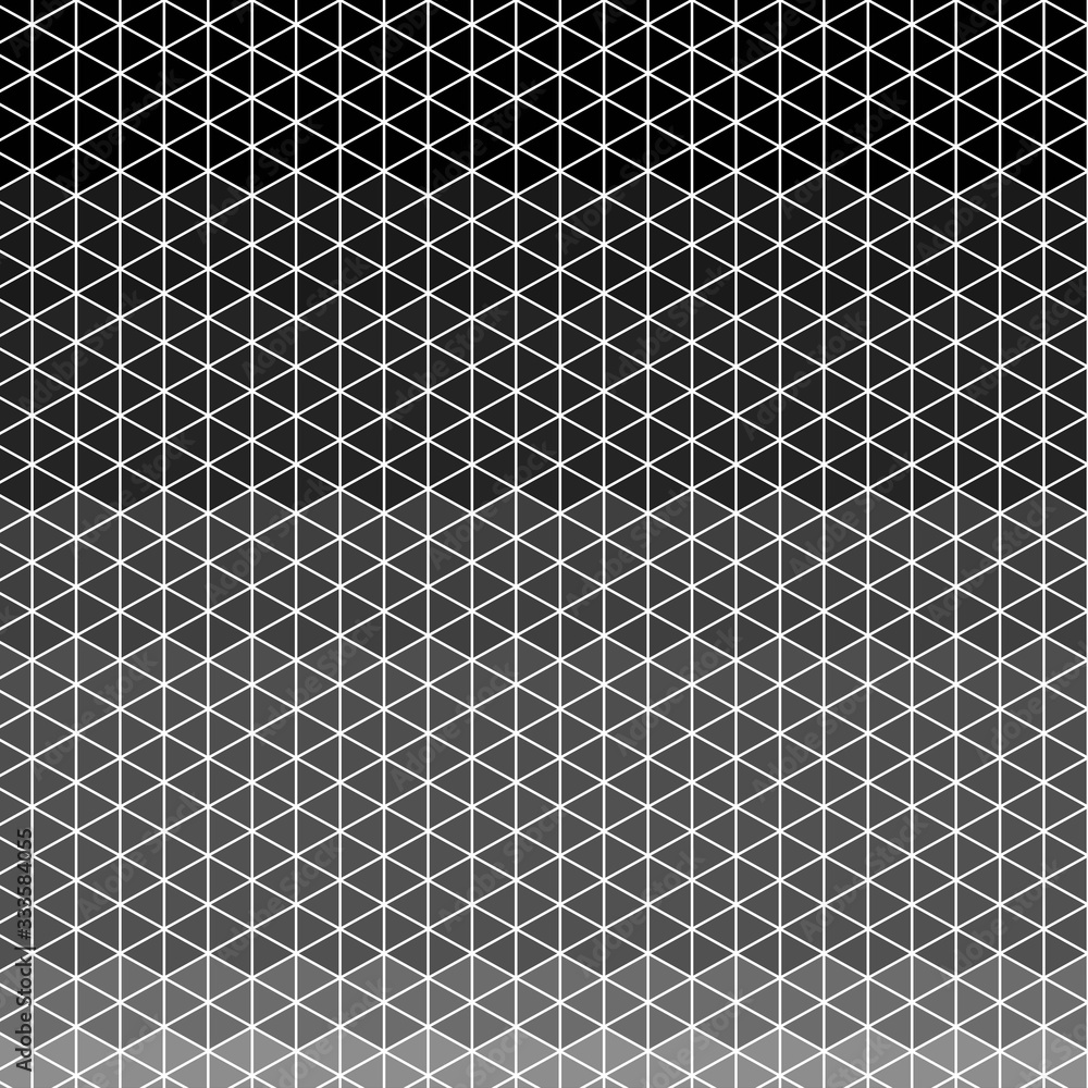 Black Gradation Grid Mosaic triangular abstract Background