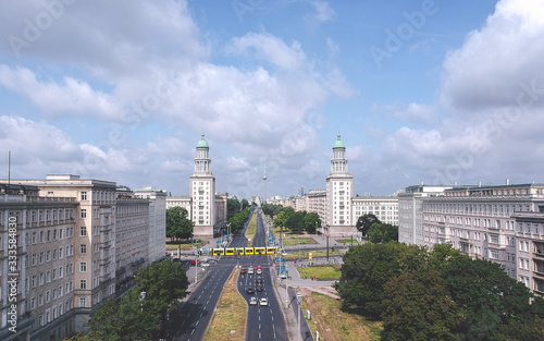 Obraz na płótnie Former East Berlin Aerial photo w salonie