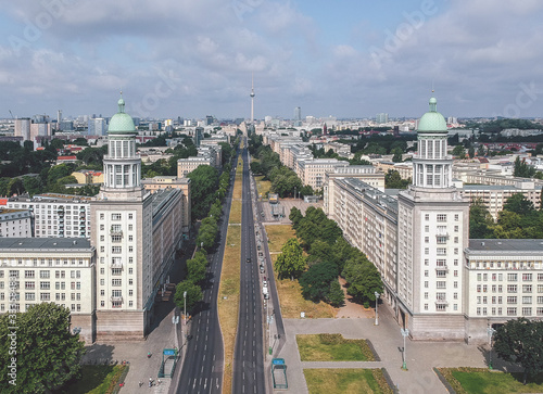 Obraz na płótnie Former East Berlin Aerial photo w salonie