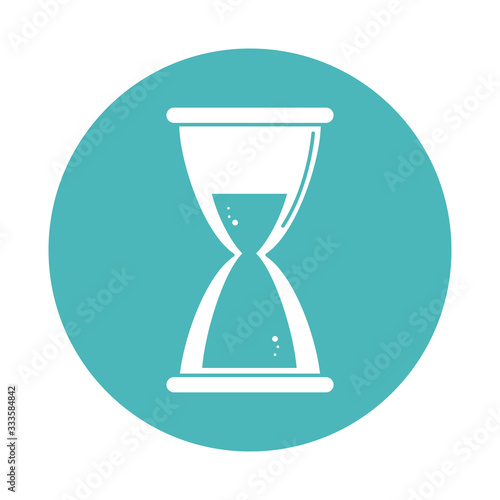 virus covid 19 pandemic hourglass time block style icon