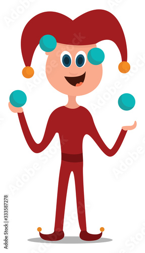 Juggler, illustration, vector on white background