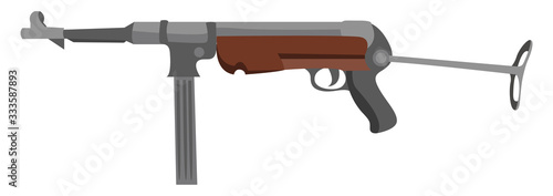 MP 40 gun, illustration, vector on white background