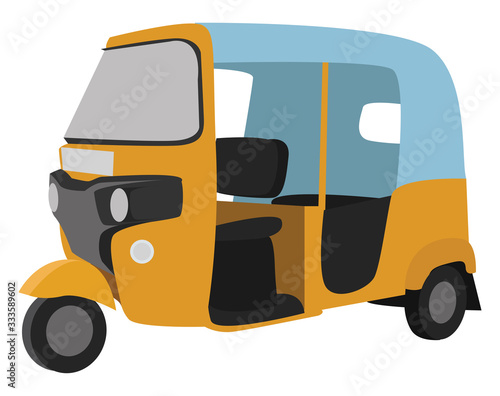 Tuk tuk, illustration, vector on white background