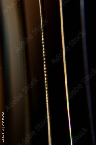 close up of guitar string 