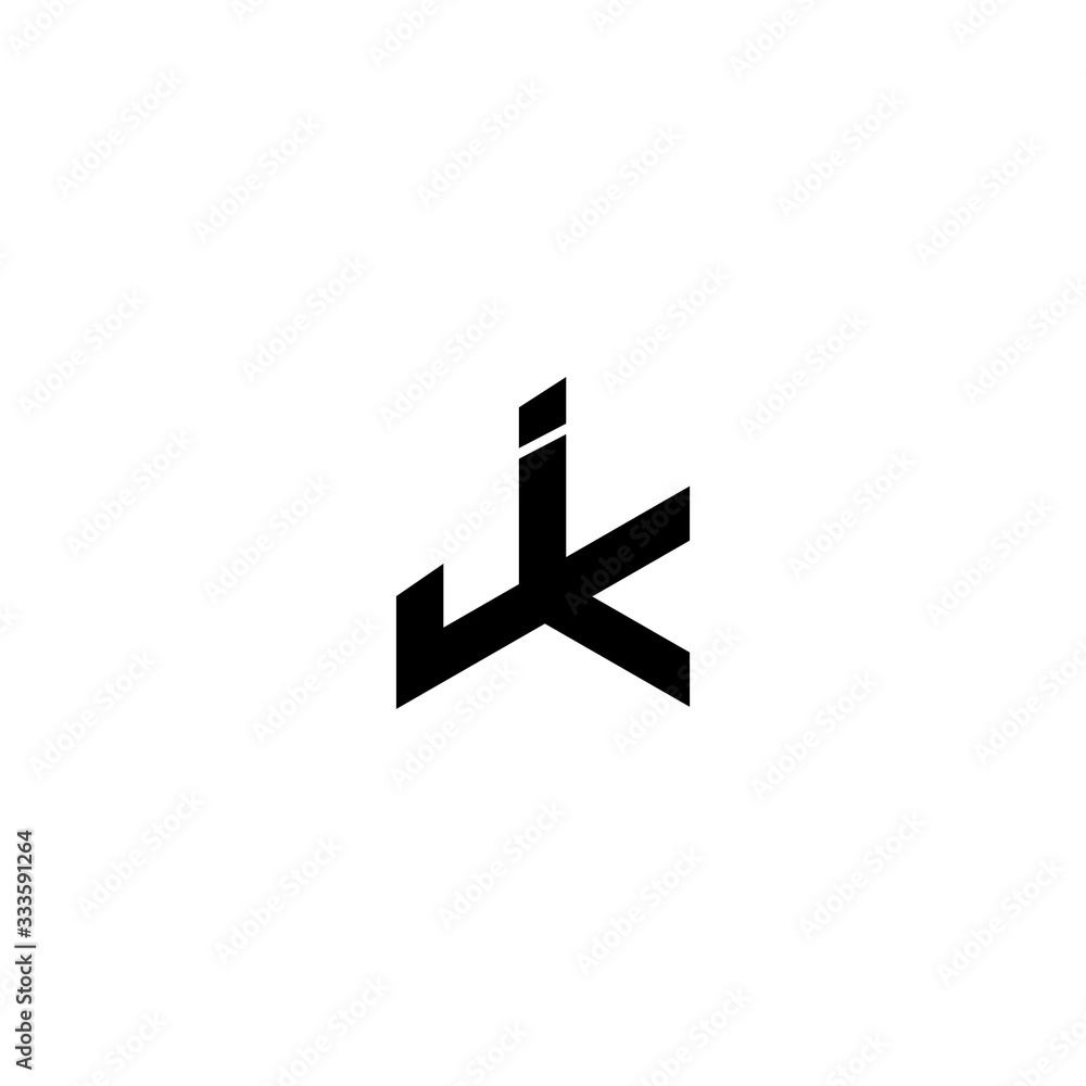 Obraz premium JK J K Letter Logo Design Vector Template