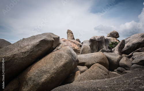 Grandfather stone Tourist attractions and sea viewpoint Phuket Province Thailand