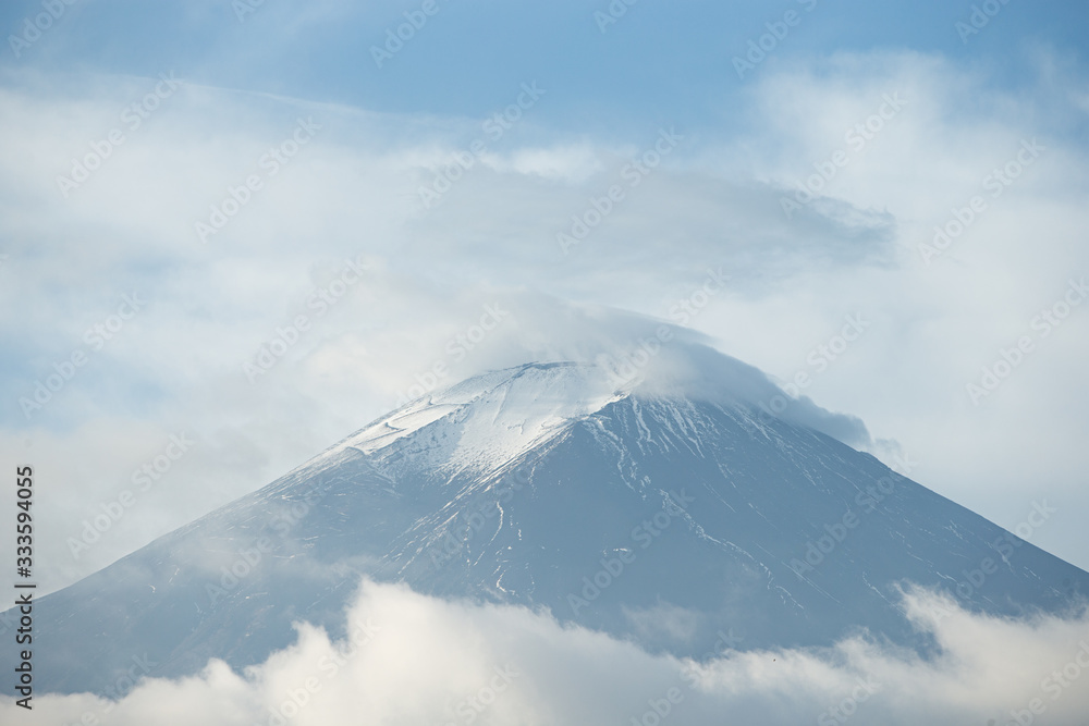 clouds in the Fuji mountains , Japan
