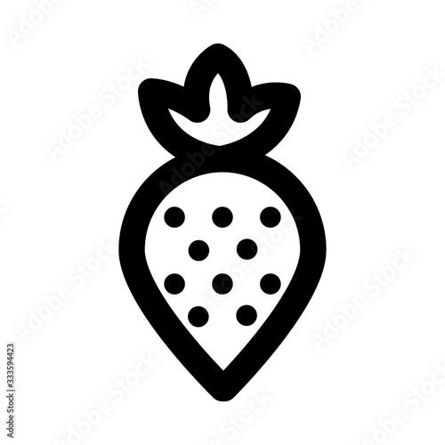 fresh strawberry fruit line style icon