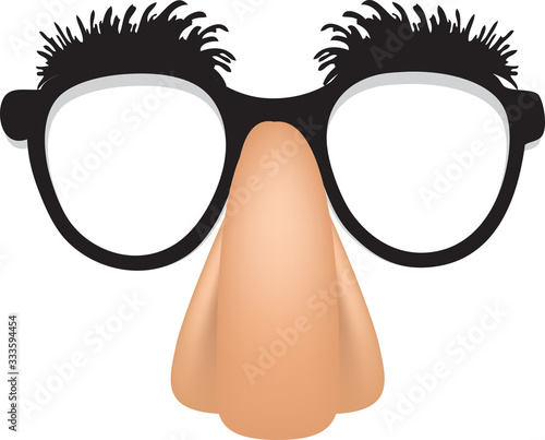 Clown glasses with nose