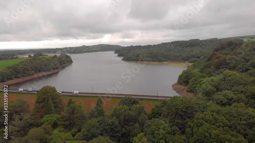 stunning view of anglezarke reservoir and surrounding landscape photo