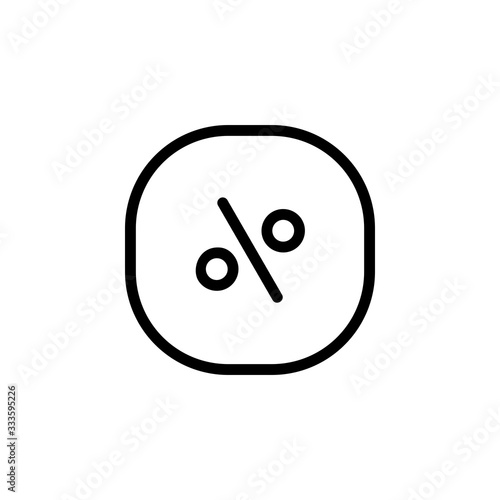 percent, finance and mathematics icon. Perfect for application, web, logo, game and presentation template. icon design line style