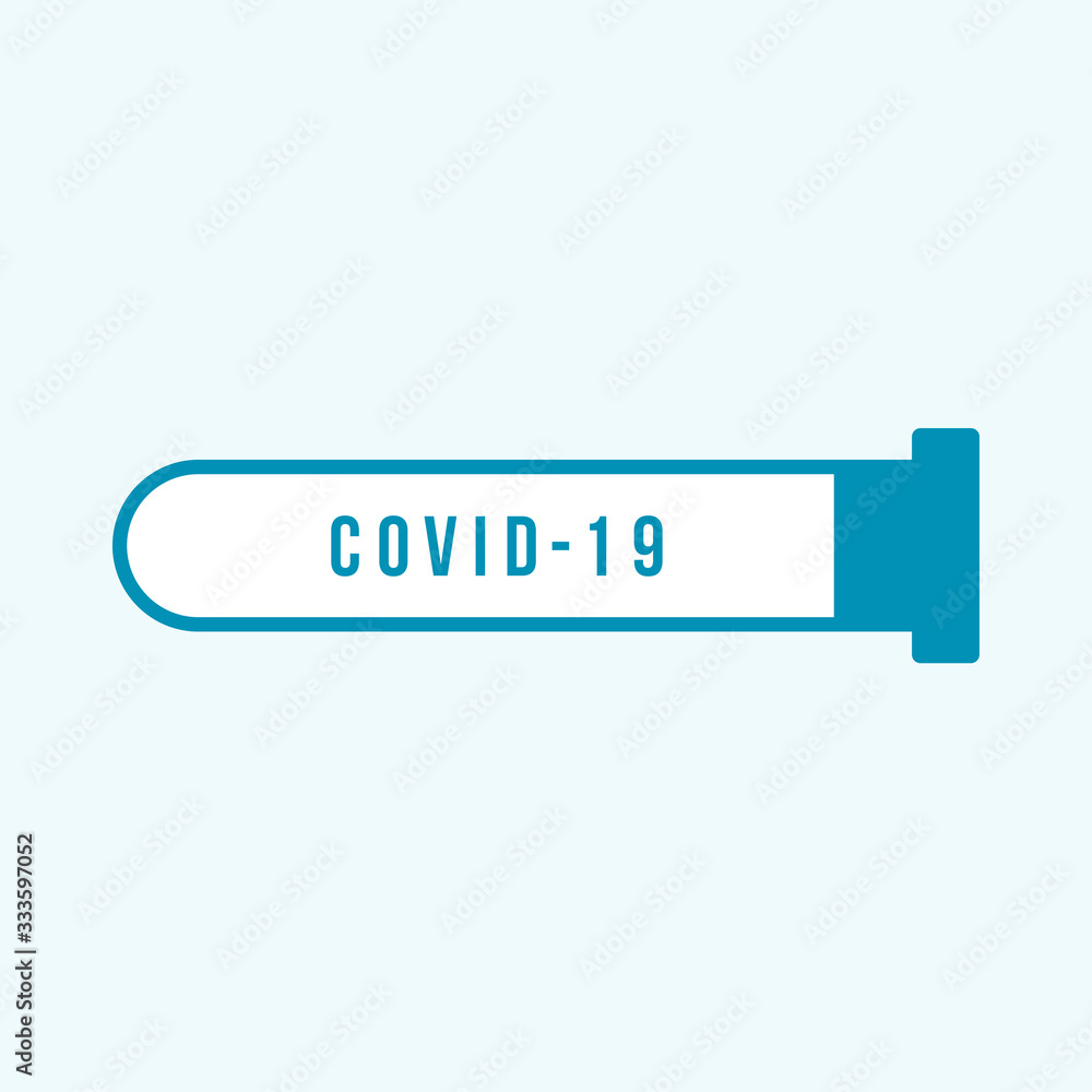 Test tube with blood sample for COVID-19 test, novel coronavirus 2019 Test tube with blood sample for COVID-19 test, novel coronavirus 2019