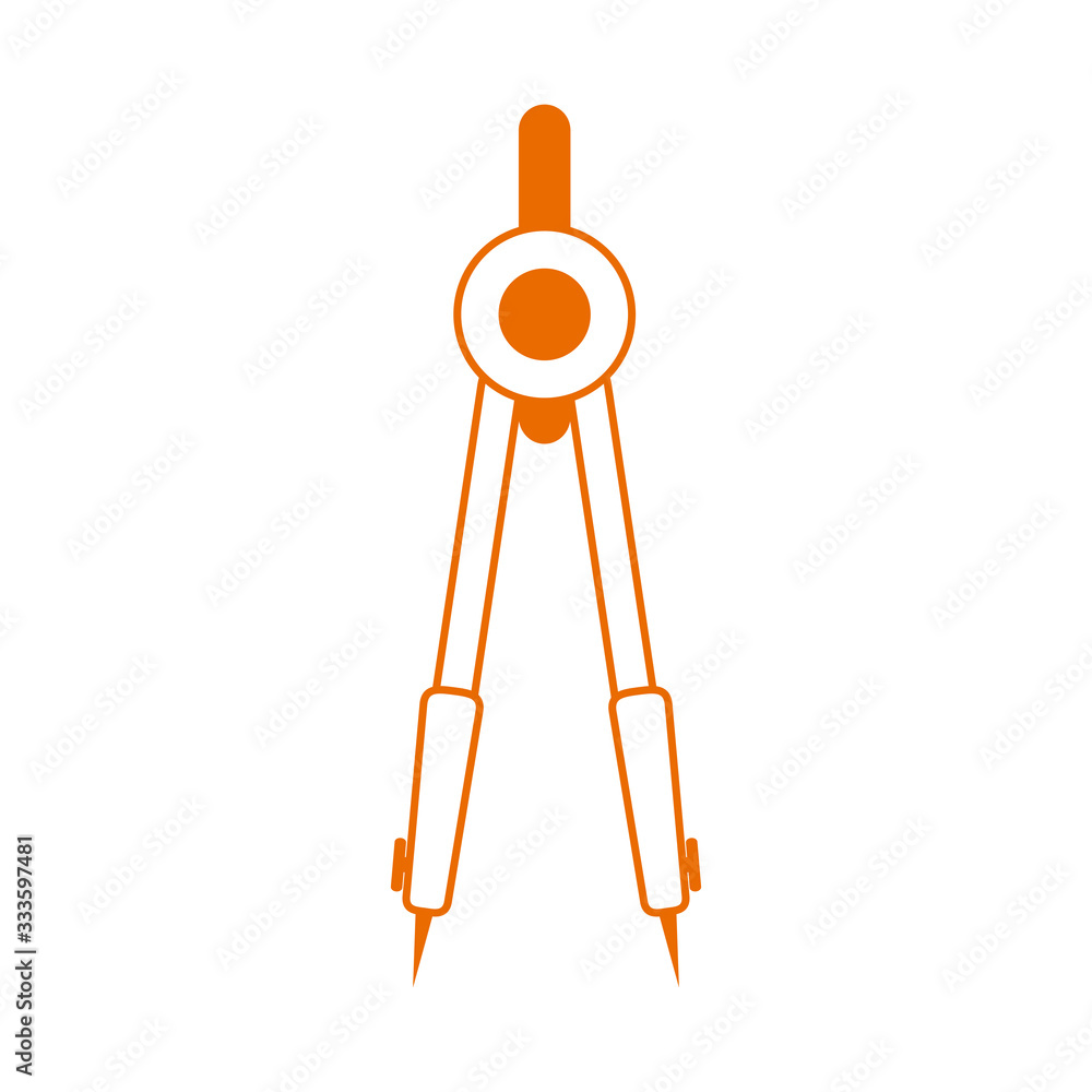 geometric compass tool home education line color style icon geometric compass tool home education line color style icon