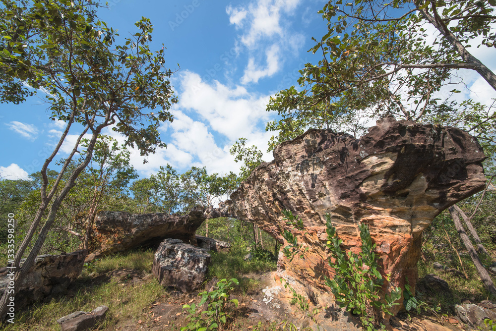 Natural stone bridge On the Phu Phan mountain range Sakon Nakhon Province, Thailand Natural stone bridge On the Phu Phan mountain range Sakon Nakhon Province, Thailand