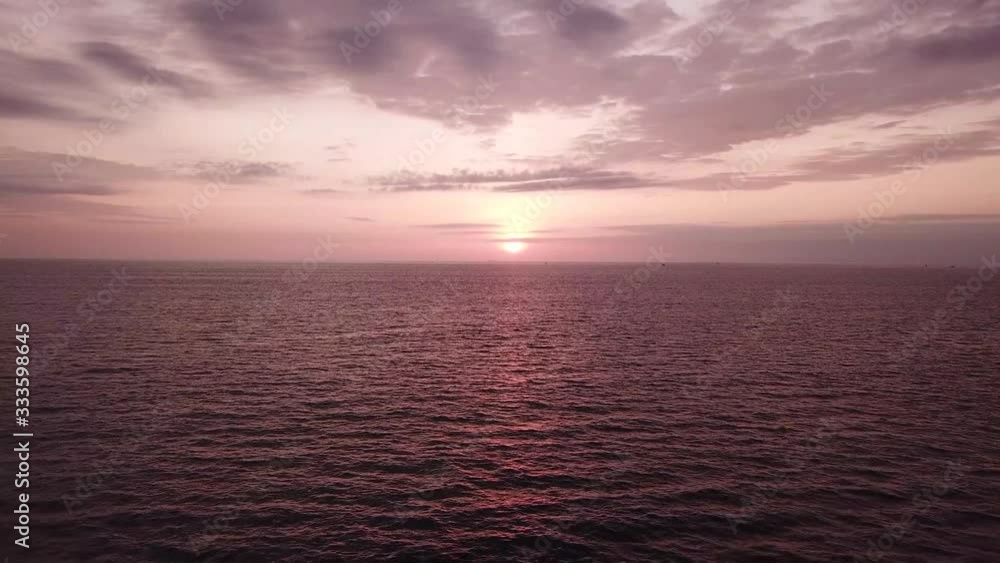 Sunset over the ocean areal view in Olon Ecuador. Sunset over the ocean areal view in Olon Ecuador.