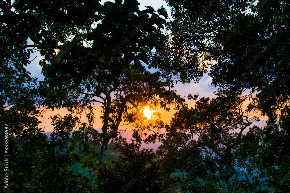 Evening light before sunset on Panoen Thung Mountains, Thailand Evening light before sunset on Panoen Thung Mountains, Thailand