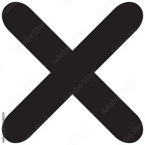 wrong icon black symbol set
