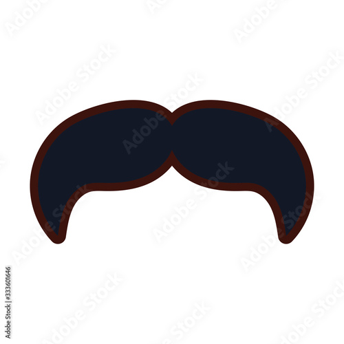 mustache vintage trend hipster line and fill photo