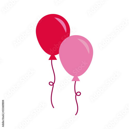 balloons helium floating flat style icon