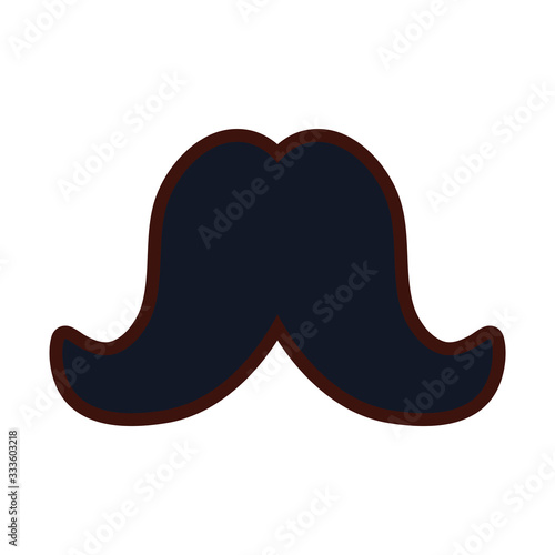 mustache vintage trend hipster line and fill photo